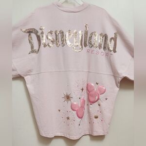 Disneyland Disney XXL 2XL Pink Mickey Balloons Sequins Glitter Spirit Jersey